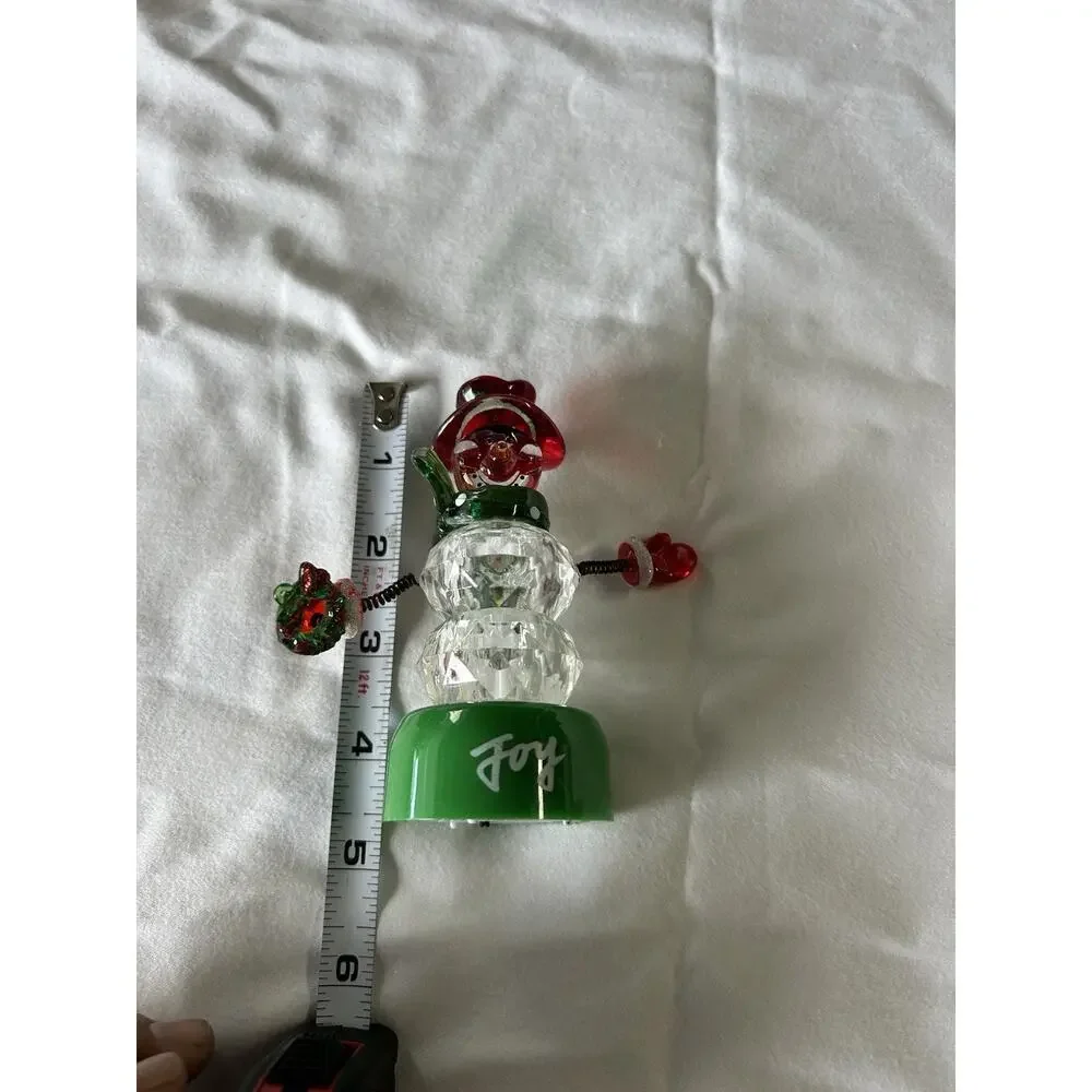 Acrylic Snowman Ornament Coil Metal Movable Arms Legs